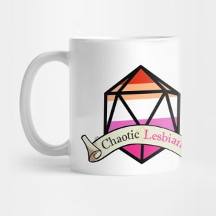 Dnd Chaotic Lesbian Dice Mug